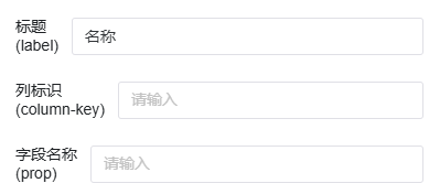设置表格列标题